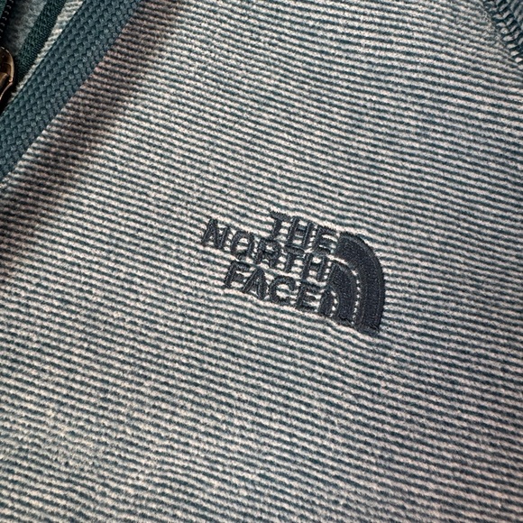 THE NORTH FACE Womens Tundra Fleece Jacket Prussian Blue Full Zip Hooded Small - Picture 4 of 6